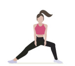 alternate side lunge