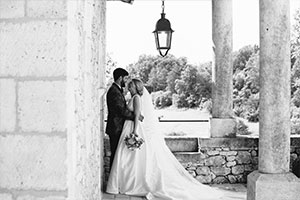 Bride in ethical wedding dress