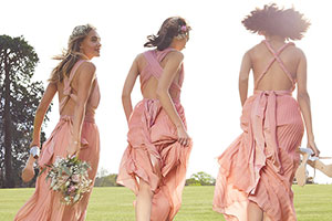 bridesmaid dresses in pink