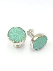 cufflinks large bluegreen