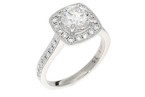 Platinum engagement ring