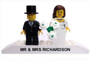 lego wedding cake topper quirky wedding gift