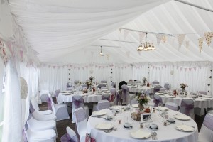 Wedding marquee inside