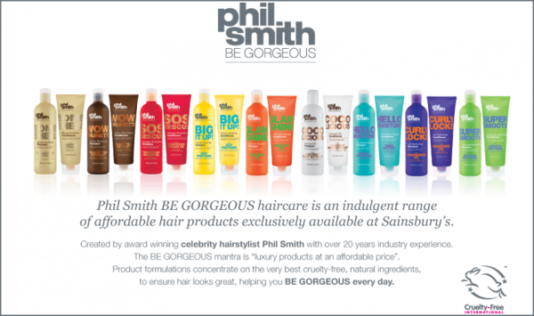 phil smith be gorgeous haircare range