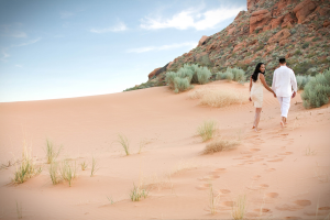 red mountain resort wedding couple