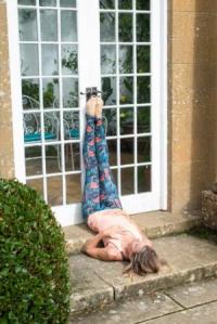 Legs up wall yoga pose