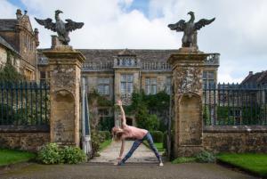 Triangle pose yoga