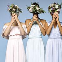 Bridesmaids with flowers