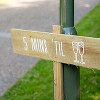 Homemade sign from wedding at home  