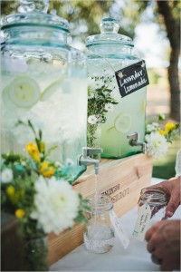 wedding drinks station