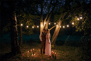 Couple on the wedding night