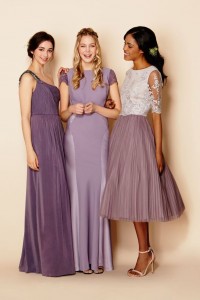 Purple tops bridal party poll for 2015 despite experts touting shades of green as this season’s must have